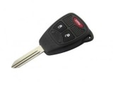 Set 2 bucati - Carcasa cheie Topautochei&amp;#174; compatibila cu Chrysler Dodge Jeep 3 butoane, folie parte electronica si suport baterie