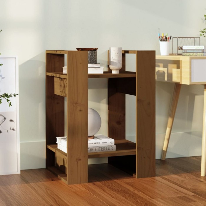 vidaXL Bibliotecă/Separator cameră, maro miere, 41x35x57 cm lemn pin 813857
