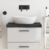 vidaXL Blat de baie, maro &icirc;nchis, 60x60x(2-6) cm, lemn masiv tratat