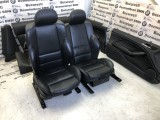 Scaune Sport Recaro Piele Neagra BMW E46 Coupe, Electrice cu Memorii + Bancheta Spate + Fete Usi (Dezmembrari BMW)