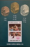 BC138, Cuba 1976, colita sport, box, J.O. Montreal, Nestampilat