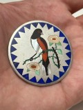 BROSA PANDANTIV ARGINT Sterling - ZUNI SUA - R,N, Laconsello - Vintage - De colectie !