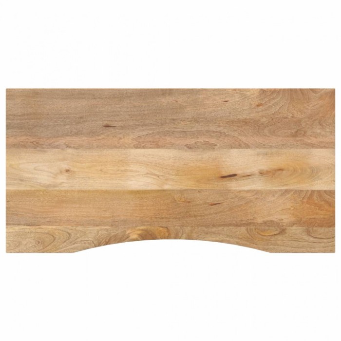 vidaXL Blat birou cu decupaj curbat 110x50x2,5cm lemn masiv mango brut 370195