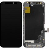 Display cu Touchscreen ZY pentru Apple iPhone 12 mini, cu Rama, Versiune LCD In-Cell, Negru