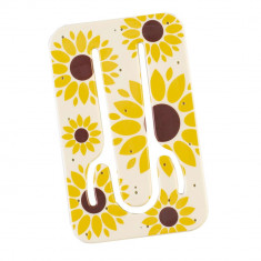 Suport telefon flexibil Floarea Soarelui, TG by AleXer, 8190141, galben, plastic, metal, saculet si laveta incluse foto