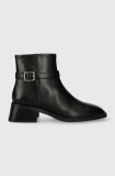 Vagabond Shoemakers cizme de piele BLANCA femei, culoarea negru, cu toc plat, 5617.301.20