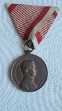 Austria Medalia pentru vitejie ribon striuri alb-rosu cu dungi albe si rosii