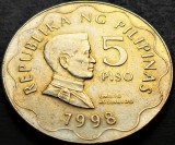 Moneda 5 PISO - FILIPINE, anul 1998 *cod 635