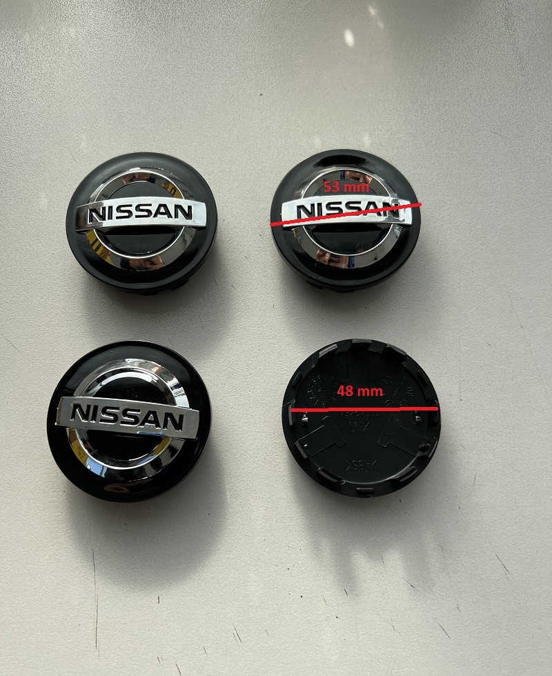 Capacele janta NISSAN 53/48 mm NEGRU | Okazii.ro