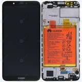 Huawei Y7 2018 (LDN-L01, LDN-L21) Capac frontal modul display + LCD + digitizer + baterie negru 02351USA