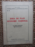 IDEIA DE PLAN ECONOMIC NATIONAL de MIHAIL MANOILESCU , 1938