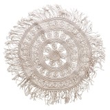Covoras rotund bumbac crem II 100 cm