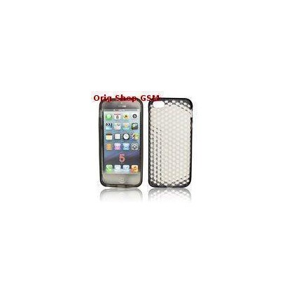 Husa silicon Lux Apple iPhone 5 gri/transparent