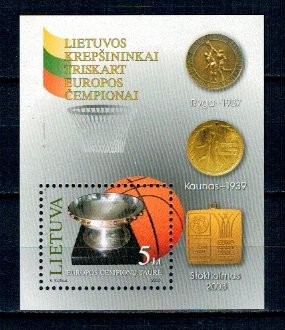 Lituania 2003 - Baschet, sport, colita neuzata foto
