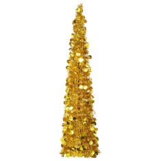 vidaXL Brad de Crăciun artificial tip pop-up, auriu, 150 cm, PET 320983