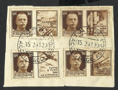 ITALIA--1942 FRAGMENT PROPAGANDA DE RAZBOI foto