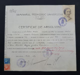 Certificat de absolvire Seminar pedagogic 1929 Iasi