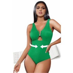 Costum de baie &icirc;ntreg - Include corset modelator pentru subțierea taliei - Verde - 3XL, Verde