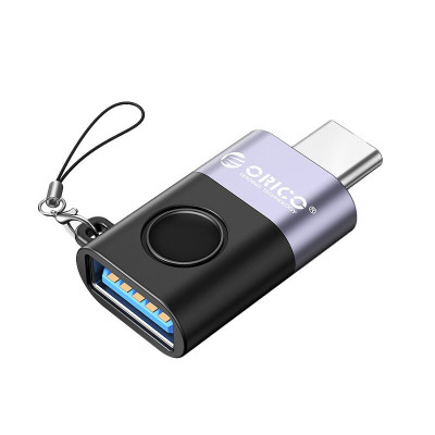 Adaptor tata USB Type C - mama USB-A Orico WCA-BK negru cu gri 32x21x9mm foto