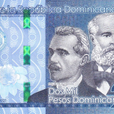 Bancnota Republica Dominicana 2.000 Pesos Dominicanos 2021 - P194 UNC