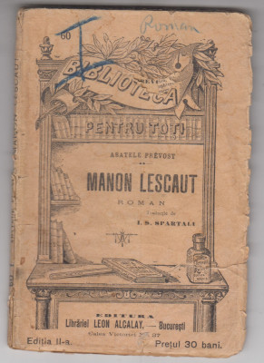 myh 622 - Biblioteca pt toti - 60 - Manon Lescaut - Abatele Prevost foto