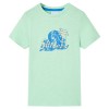Tricou pentru copii, verde deschis, 128, vidaXL