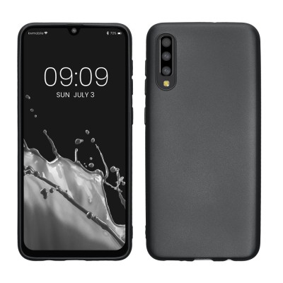 Husa Kwmobile pentru Samsung Galaxy A50, Gri, Silicon, KWM000009TA013C foto