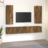 vidaXL Set dulapuri TV, 5 piese, stejar fumuriu, lemn prelucrat
