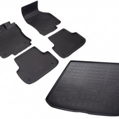 Set Covorase Auto Cauciuc Tip Tavita + Tavita Portbagaj Norplast Audi A3 8V 2013-2020 3 Usi NPA10-C05-150 + NPA00-T05-150