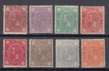 ROMANIA 1890/1891 LP 45 REGELE CAROL I CIFRA IN PATRU COLTURI FILIGRAN STEMA MICA SERIE GUMA ORIGINALA+VARIETATE 10 BANI SERIE SARNIERA, Nestampilat