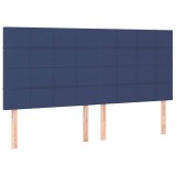 Cumpara ieftin Tablie de pat albastra 180x5x118/128 cm, material textil