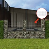 Gossi cos gabion in forma de u, 240 x 20 x 100 cm, otel galvanizat