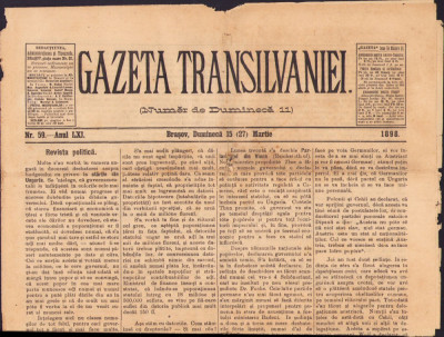 HST Gazeta Transilvaniei, 59/1898, Brașov foto
