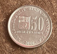 C50 - Moneda foarte veche - Venezuela - 50 bolivares - 2000
