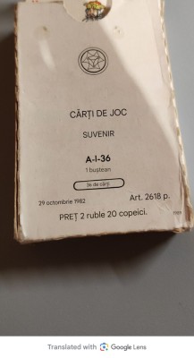 2 perechi de carti de joc rusesti - SUVENIR 28 OCTOMBRIE 1982 - 36 CARTI IN PACHET foto