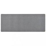 Covor traversă gri &icirc;nchis 80x200 cm vidaXL, polipropilenă, antiderapant, lavabil