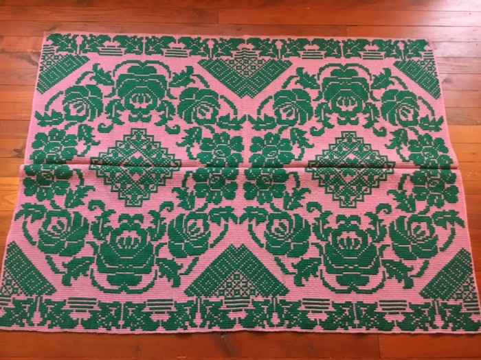 arta / traditie / rustic / design - Cuvertura , Macat , Scoarta , Patura taraneasca realizata manual la razboiul de tesut !