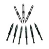Set 9 cutite de aruncat, otel inoxidabil , negru