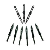 Cumpara ieftin Set 9 cutite de aruncat, otel inoxidabil , negru