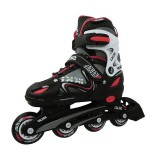 Role copii reglabile Ikki Boy, marimea S 31-34, negru-rosu