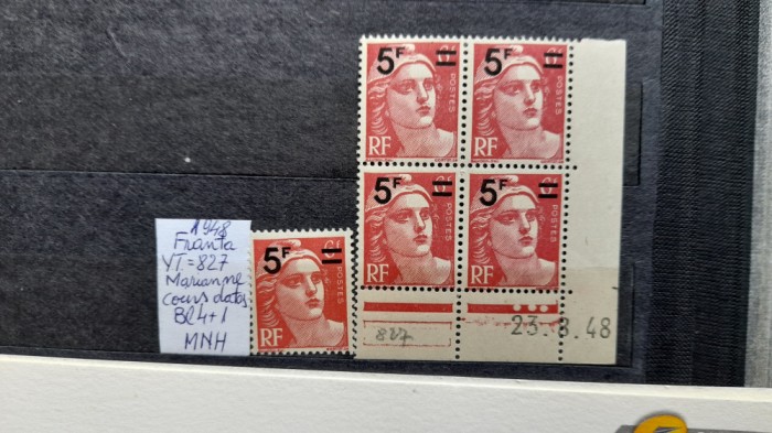 1948-Franta-Marianne de GandonYT827 bl4+1-MNH