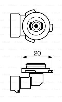 BOSCH 1 987 302 083 Pure Light WS Bec, proiector ceata foto
