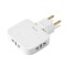 Adaptor Triplu Stecher pentru Priza Techstar&reg; TS-A3 cu Rotire 180&deg;, 250V, 10A, Compatibil EU/US, Alb