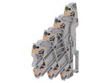 Conector Șine 0,14-4mm2 4 Piste 7 Borne Galben-Verde