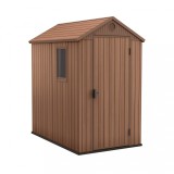 Cumpara ieftin Căsuță de grădină din plastic Darwin, 4x6, maro