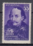 ROMANIA 1956 LP 419 - 500 ANI MOARTEA IOAN DE HUNEDOARA VINIETA STARE MNH