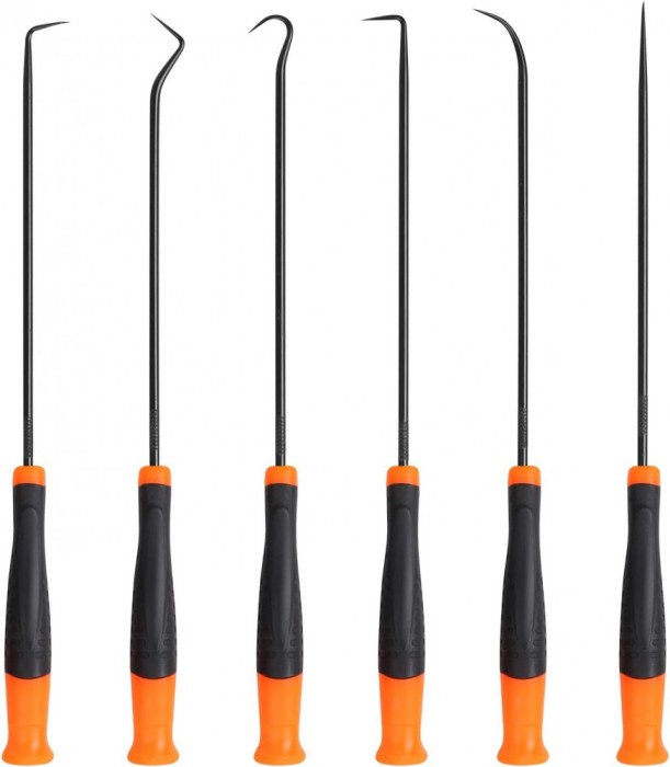Set 6 surubelnite, carlige lungi pentru extras garnituri de etansare auto, 24 cm lungime