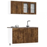 Set dulap de bucătărie din 4 piese &bdquo;Kalmar&rdquo; stejar afumat Lemn