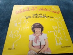 VINIL PRIETENI MICI PRIETENI MARI MELODII DE GELU SOLOMONESCU foto