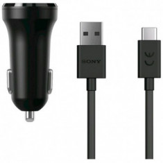 Sony încărcător auto dual AN430 incl. Cablu de date USB tip C negru (Blister UE) 1308-3569